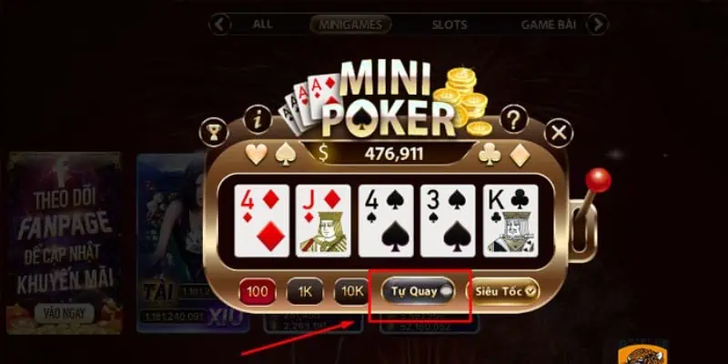 Mini Poker là dạng game slot mới mẻ
